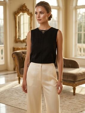 Divided H&M Black Sleeveless Crop Top Size S